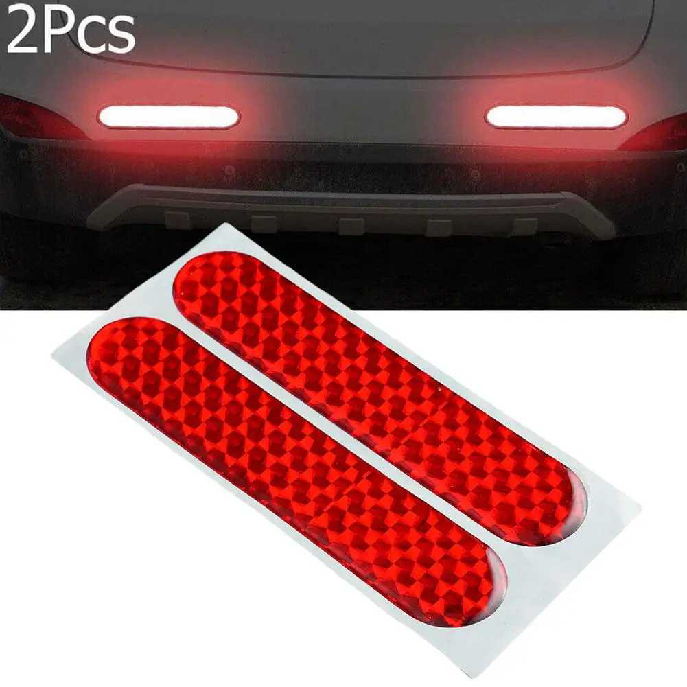 2pcs Reflective car reflective Warning stickers Safety Auto Opening Accessories Decal Sticker Car Tape Interior Reflector