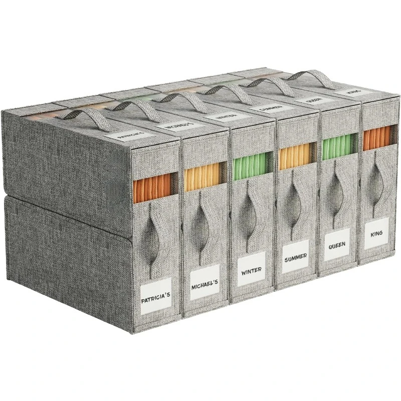 

Органайзер для хранения простыней (размер King & Queen) с ручкой, складной органайзер для простыней для льняного шкафа