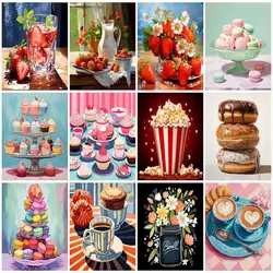 SDOYUNO-Painting By Acrylic Number Food Living Room Decoration Handmade Oil Painting Crafts Poster Digital Frame Wall Art Canvas