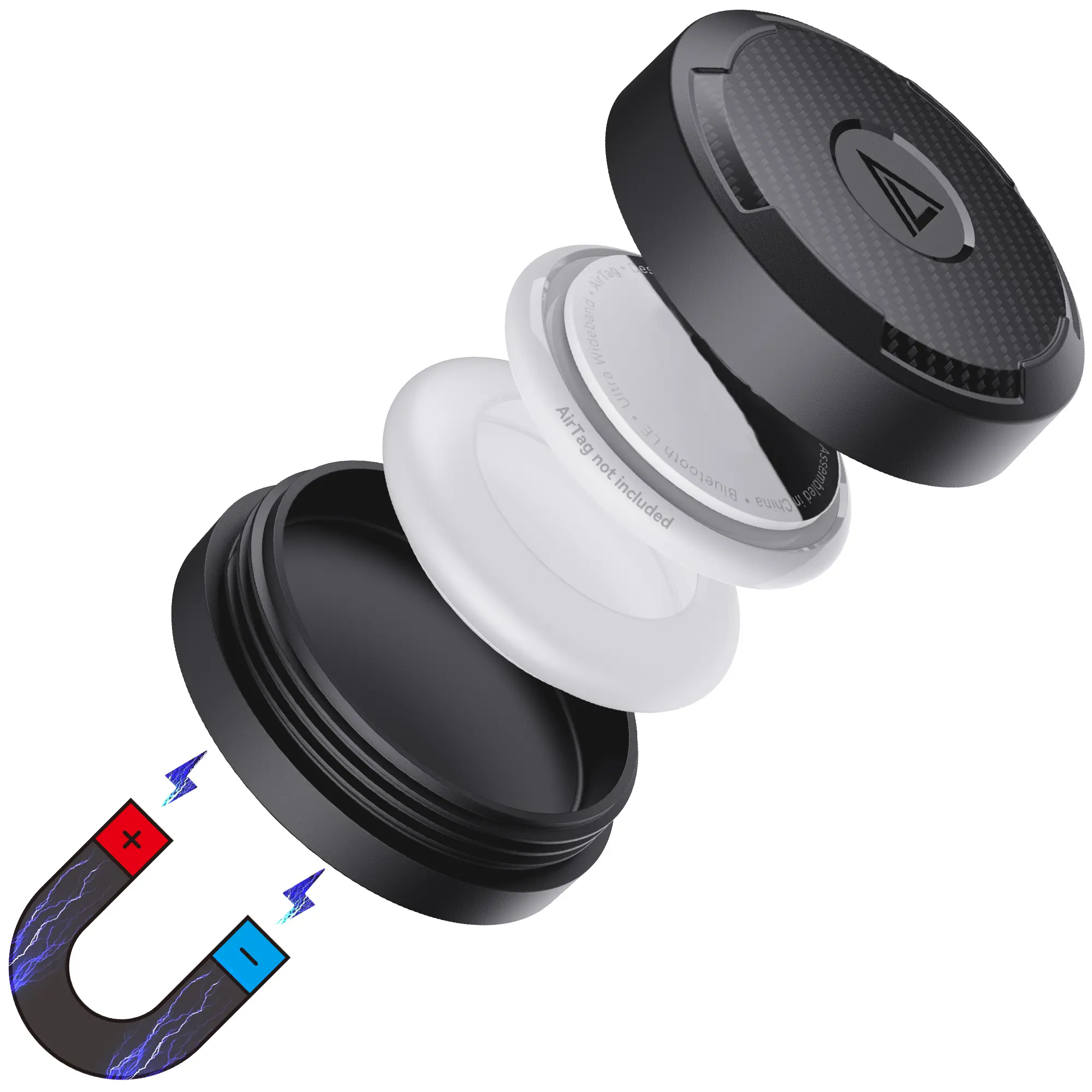 Para apple airtag caso ímã à prova dwaterproof água gps rastreador titular airtags titular montagem magnética escondido para carro, bicicleta, motocicleta