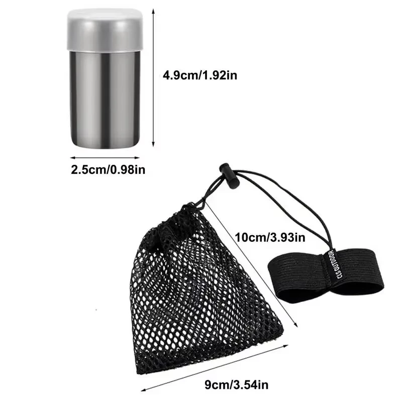 Small Camping Salt Shaker Portable Salt And Pepper Containers Stainless Seasoning Bottles With Lid For Outdoor Cooking bottle