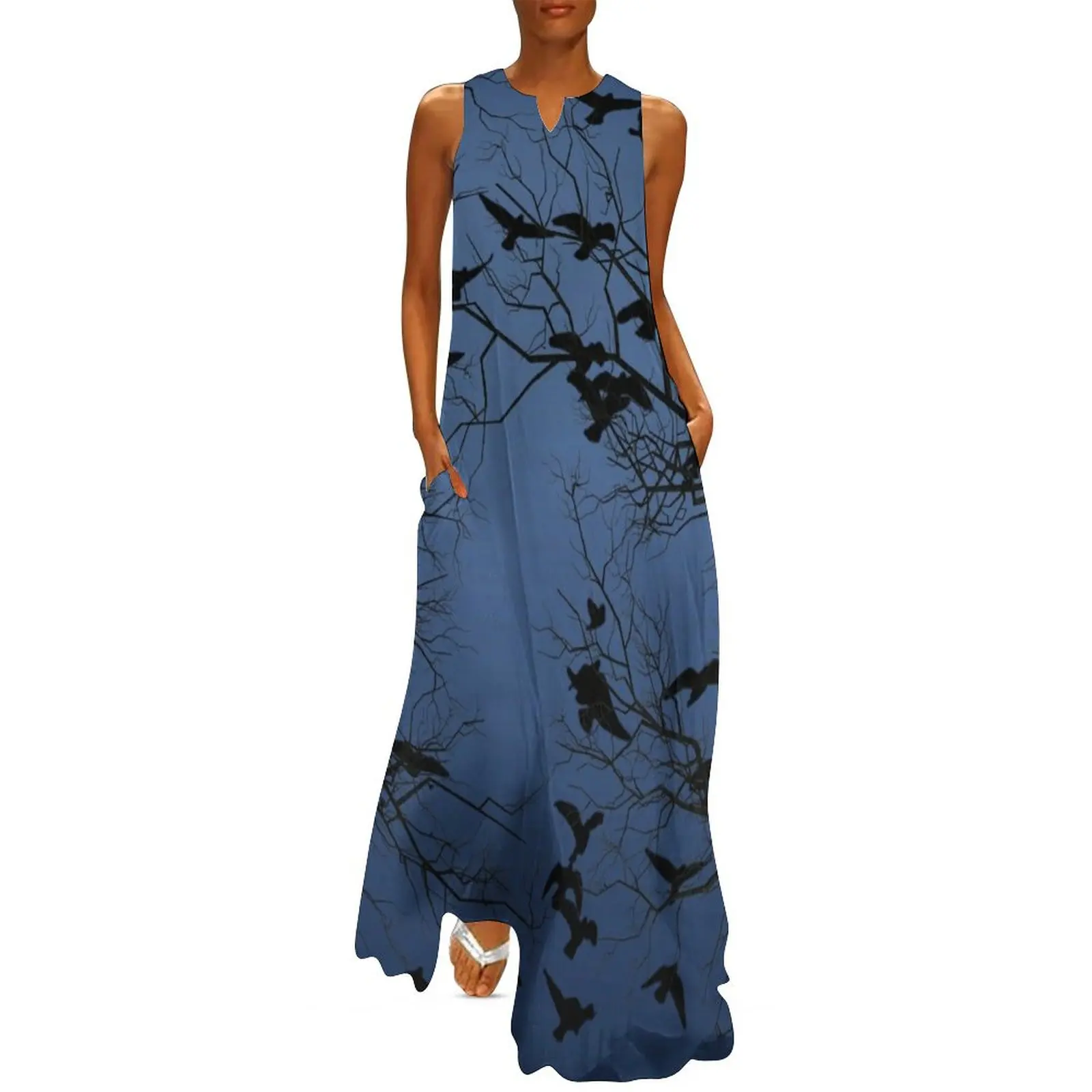 

Crow flock Long Dress party dresses women dresses for women 2025 Women's skirt Dress