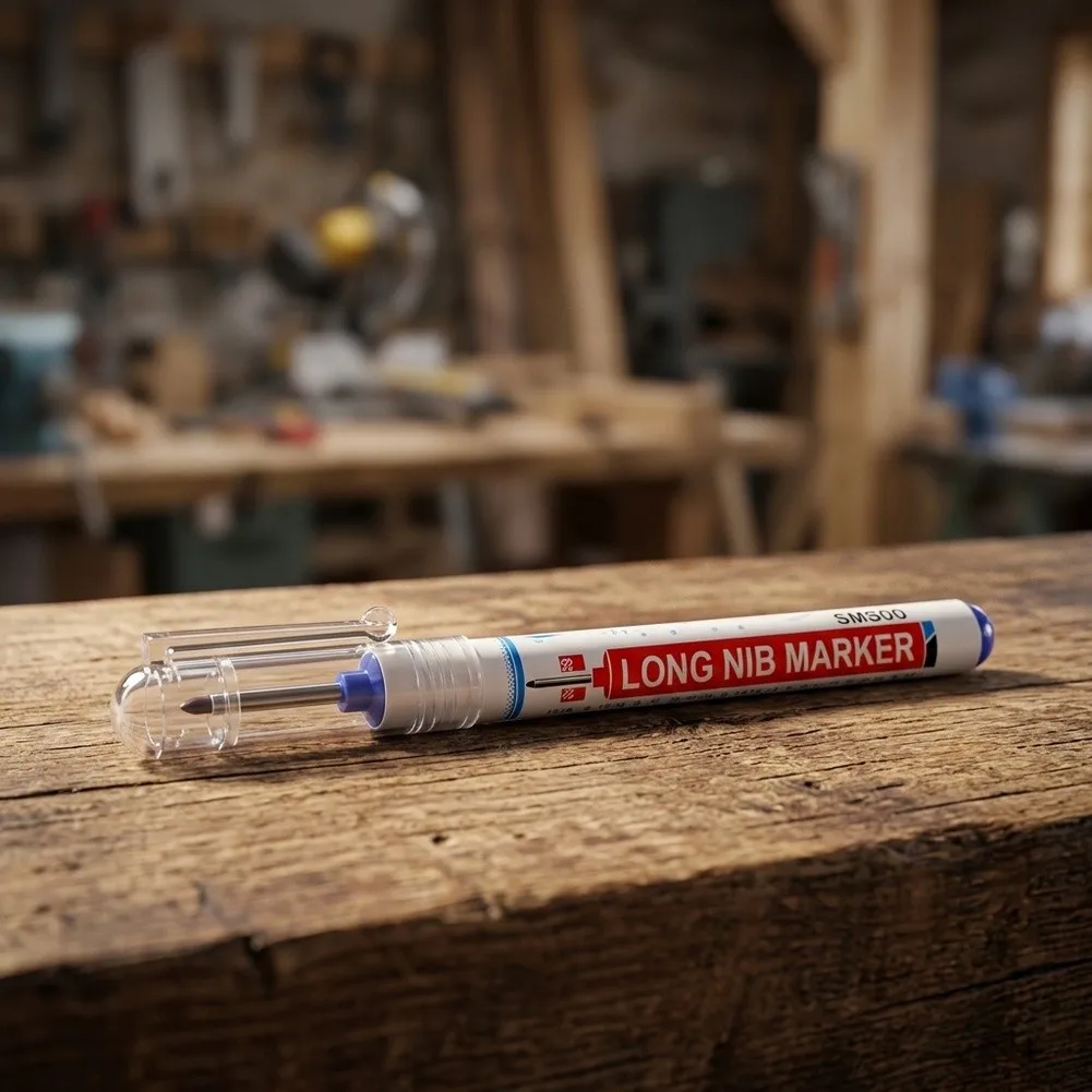 Protable Reliable Marker Pen Pen Plastic Marker Markers Pen Oily Pen Woodworking (Optional)Black/Blue/Red 20mm