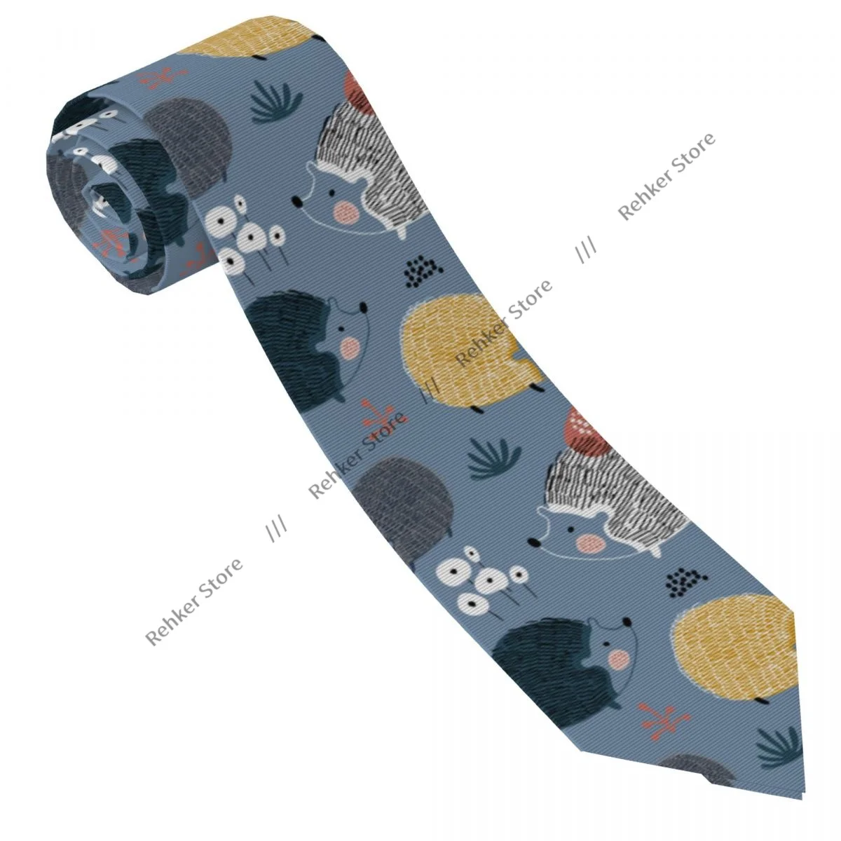 Cute Hedgehogs And Mushrooms Tie Necktie Tie Clothing Accessories