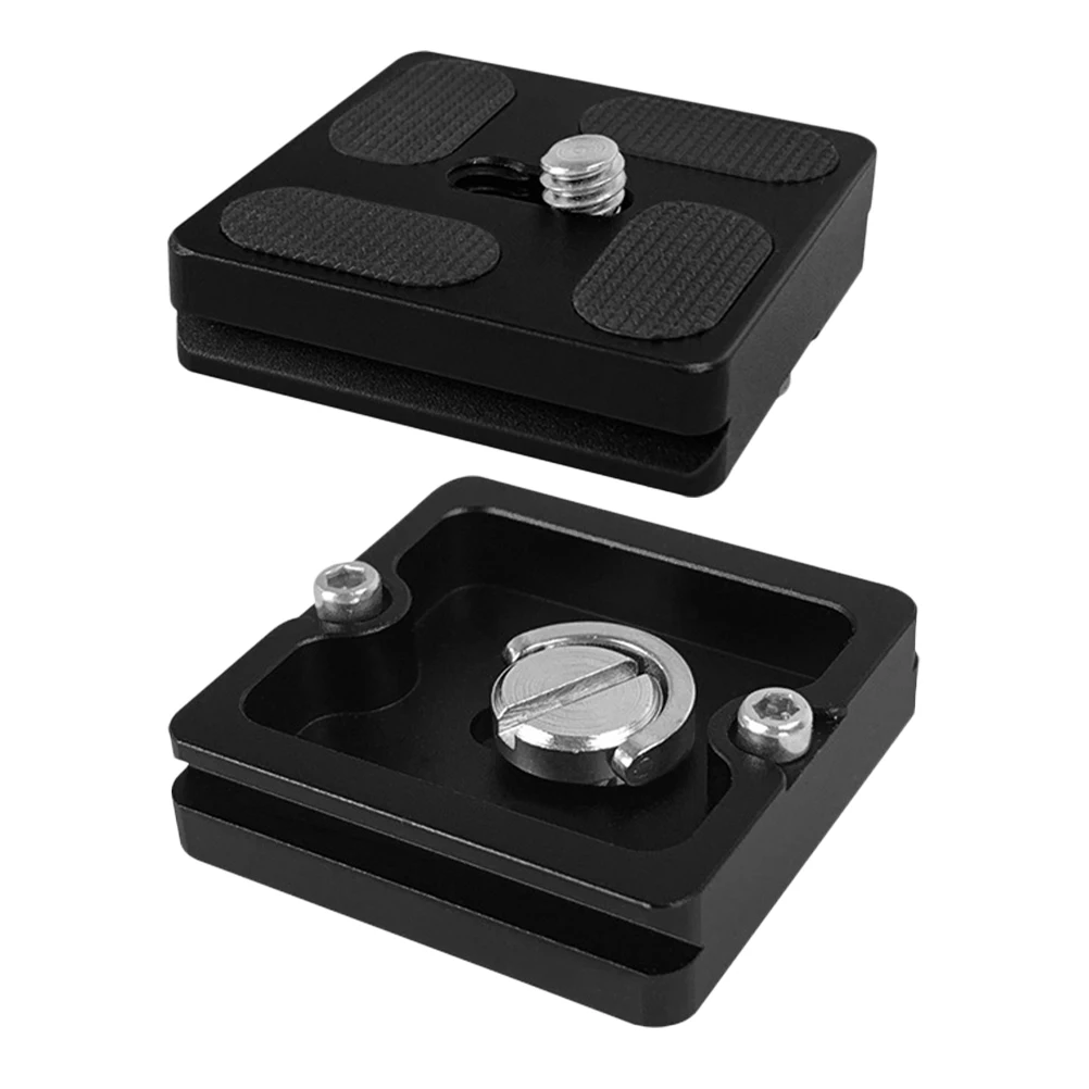 

2Pcs Tripod Quick Release Plate Aluminum Alloy Camera Mount Plate Black Universal Tripod Mount Camera Accessories