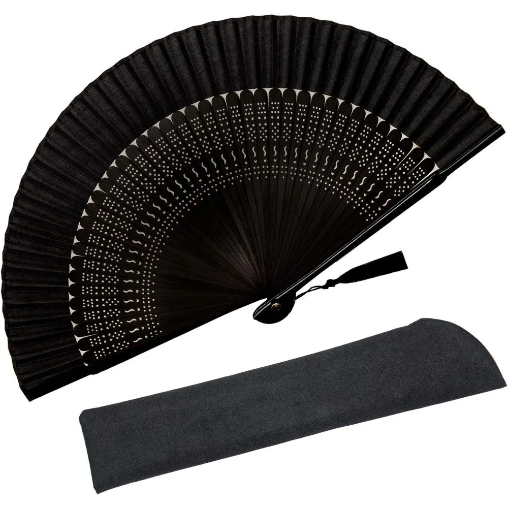 

Chinese Vintage Bamboo Silk Fans - for Dance, Performance, Decoration, Wedding, Party, Gift