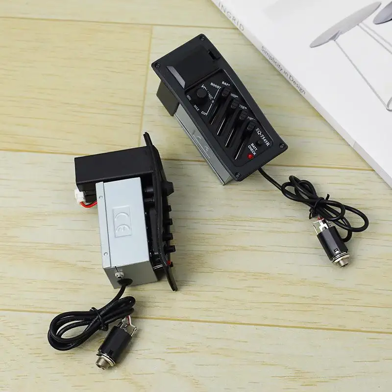 1pc Guitar Pickup EQ-7545R Acoustic Electric Guitar Pickup with 4 Band EQ Equalizer Preamp for Classical Folk Guitar image 5