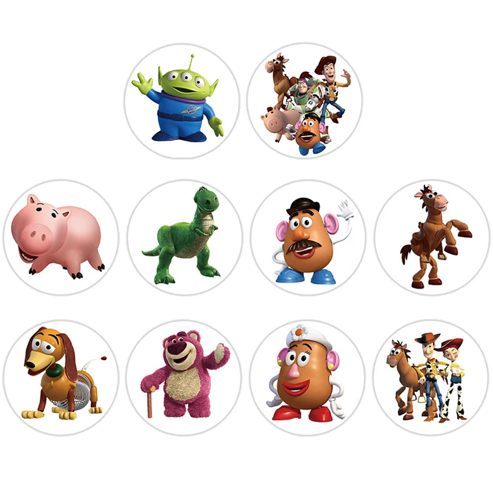 

500pcs/Roll Cartoon Cute Toy Story Stickers Waterproof Disney Anime Graffiti Decorative Laptop Cup Phone Kids Sticker Kawaii Toy