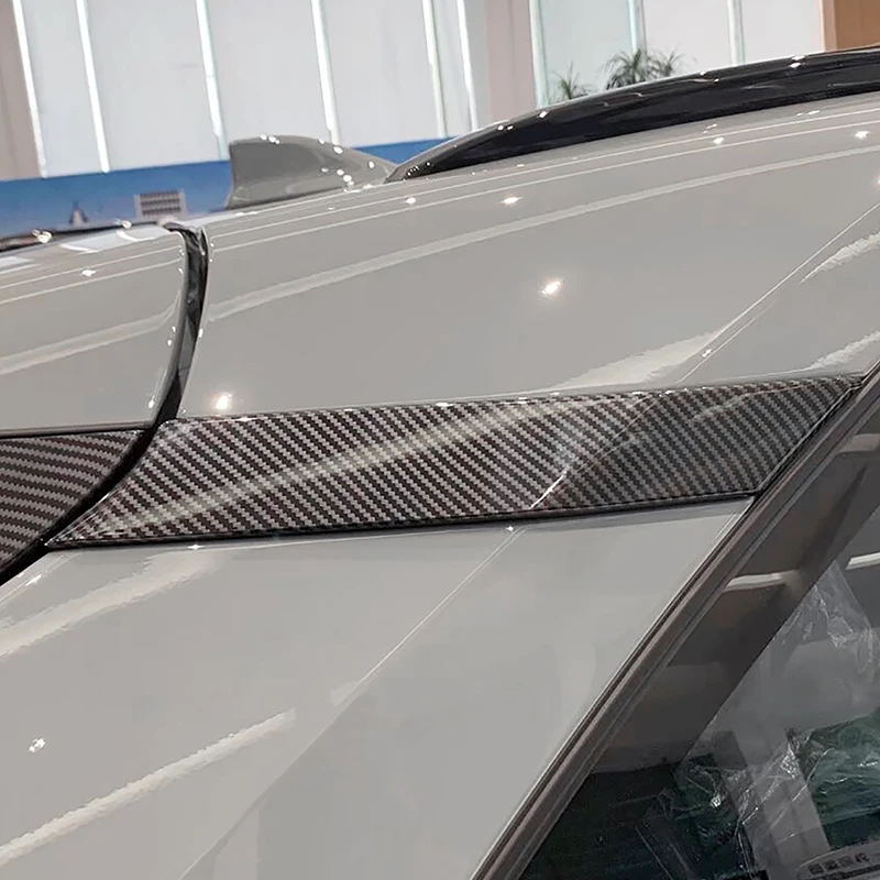 

Цвет углеродного волокна, задние наклейки на стойку C, декоративная накладка для Toyota RAV4 2020-2024, автомобильный Стайлинг, внешние аксессуары