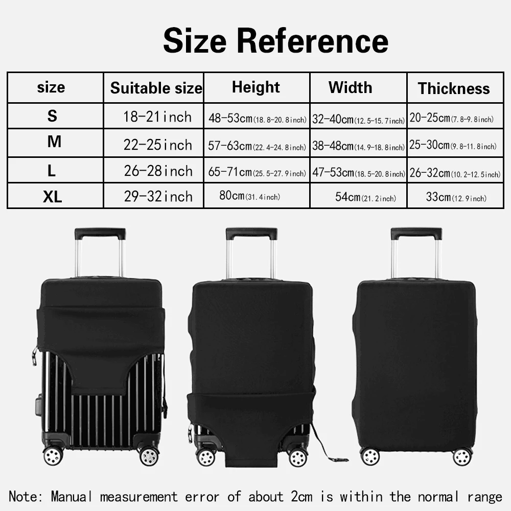 Travel Essentials Suitcase Protective Case Escultura Imprimir para 18-32 Polegada Férias Viajando Acessórios Trolley Bagagem Capa