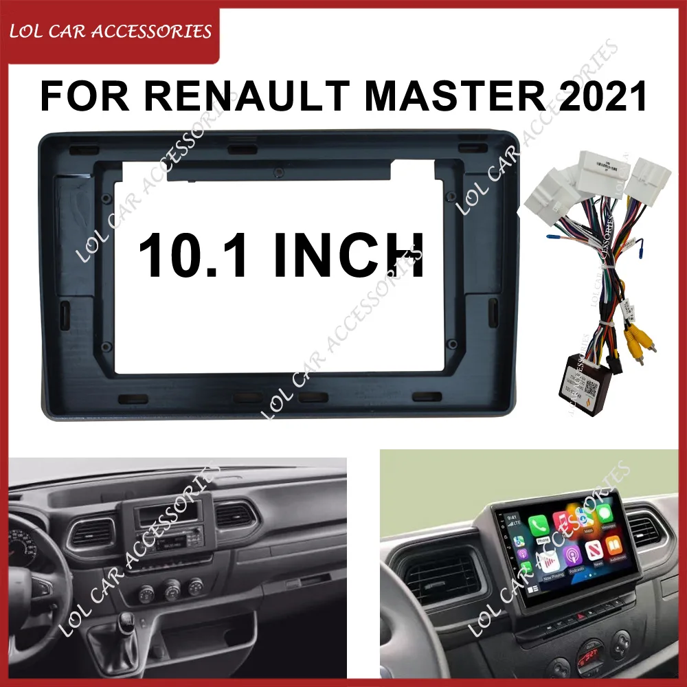 10.1 Inch For Renault Master 2021 Car Radio GPS MP5 Stereo Android Player Head Unit 2 Din Panel Fascia Dash Cover Frame