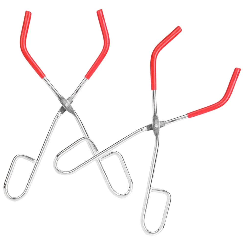 2Pcs Beaker Holder Clip Secure Grip Practical for Various Applications Long-Lasting Metal Material Clamp Beaker Tongs