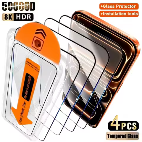 4PCS HD Temered Glass For Samsung S25 Ulttra S24 S23 FE A54 5G A50s A34 5G S20 FE S22 A31 A32 Screen Protector Easy Install Box