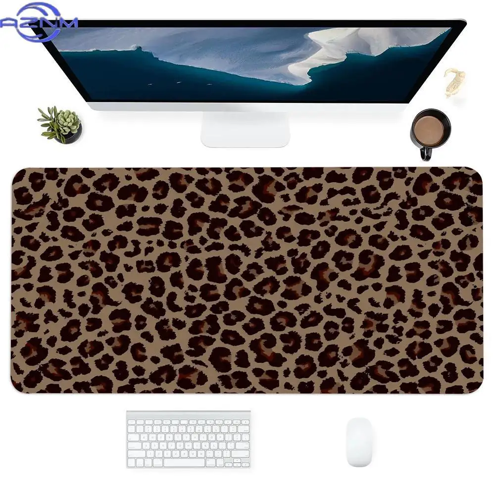 Leopard Print Mouse Pad Extended Pads Large Gaming Non-slip Gamer Keyboard Mousepads Laptop Tablet Mat Mini PC Playmat