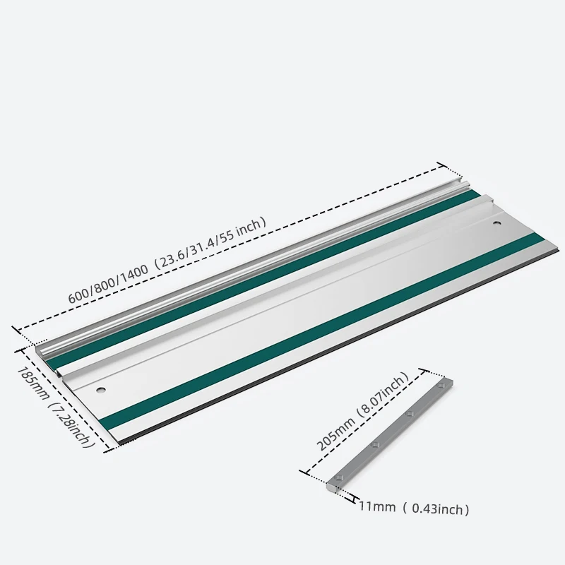 전기 원형 톱용 알루미늄 합금 가이드 레일 800mm 경량 가이드 레일 목공 도구