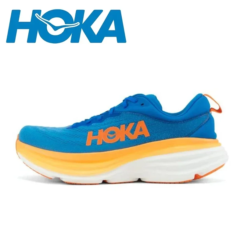 Hoka One One Bondi 8 Men Women Running Shoes Breathable Slip Resistant Cushioned Sneakers