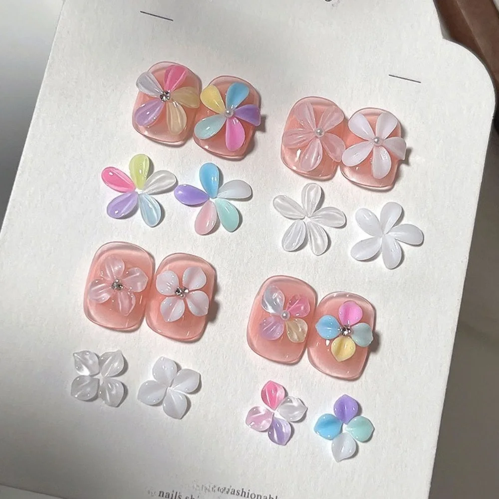 12 Grids/Box Nail Art Sequins Kit 3D Flower Petals Colorful Nail Art Glitter Set Transparent DIY DIY Nail Embellishments