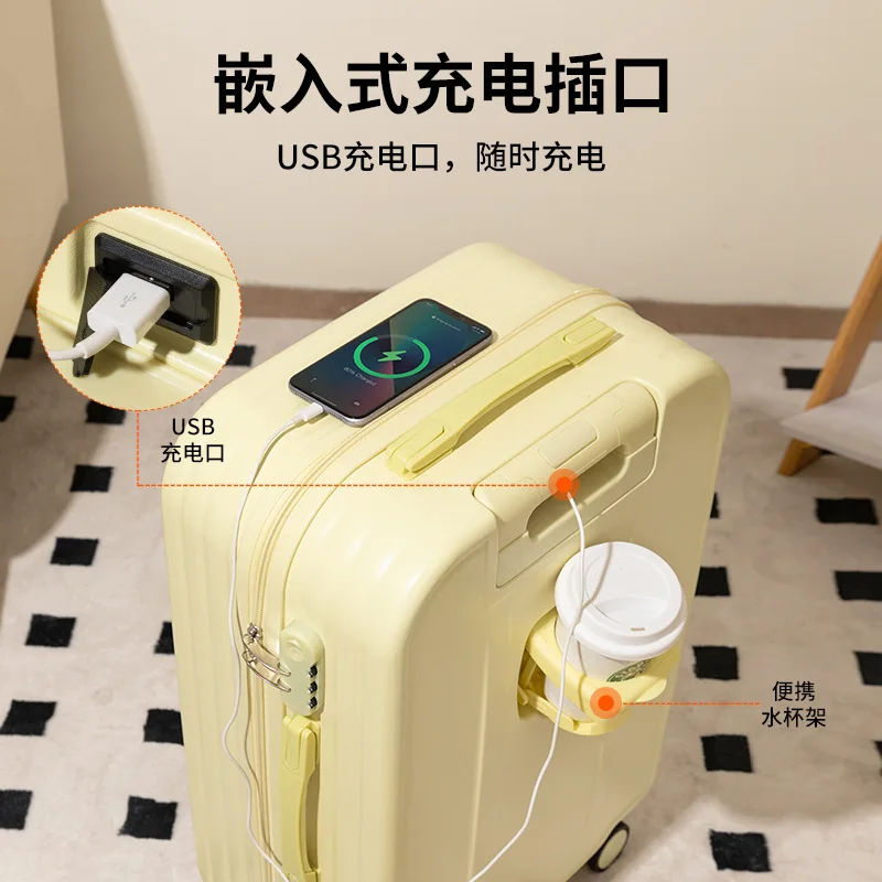 Luggage Trolley Case Female Student 18 Inch Small and Light Boarding Case Password Suitcase