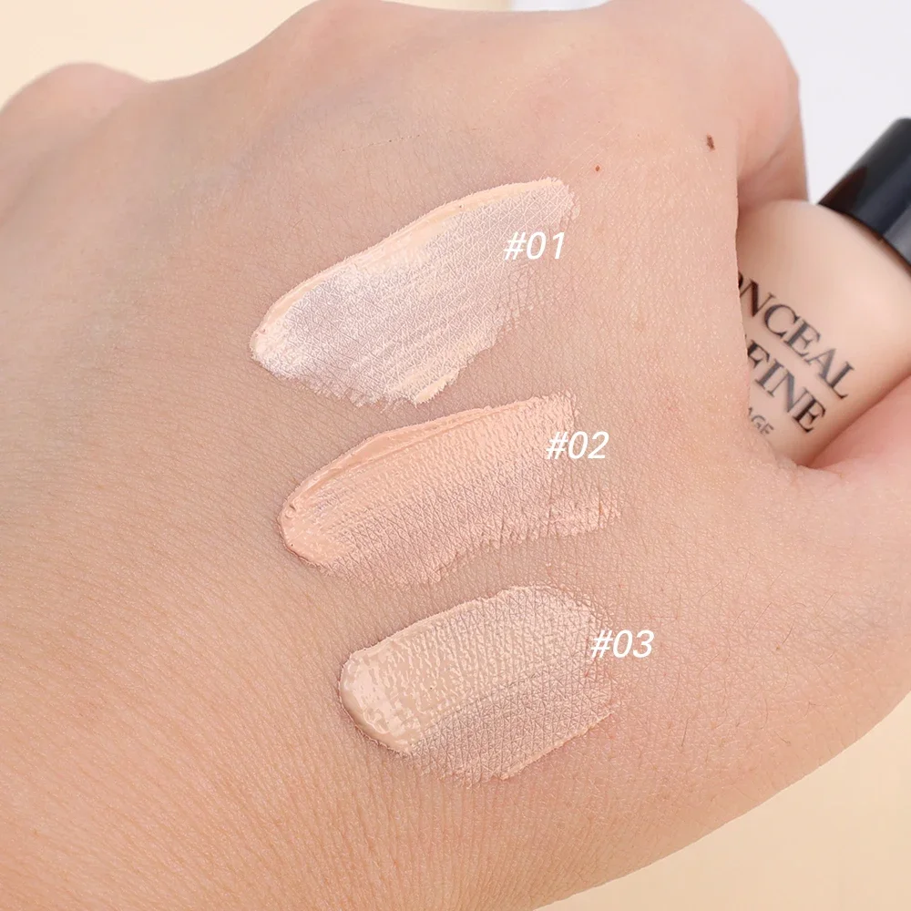 Volle Abdeckung Flüssigkeit Concealer Creme Make-Up 12ML Unsichtbare Augen Augen Augenringe Creme Gesicht Foundation Wasserdichte Make-Up Basis