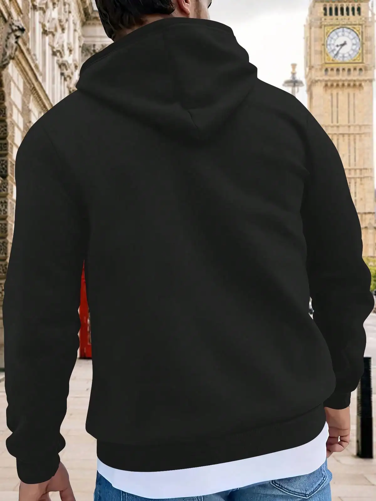 Men's Casual Hoodies, Books Reading Knowledge Printed Long Sleeve Hooded Sweatshirt, Versatile Top For Autumn Winter