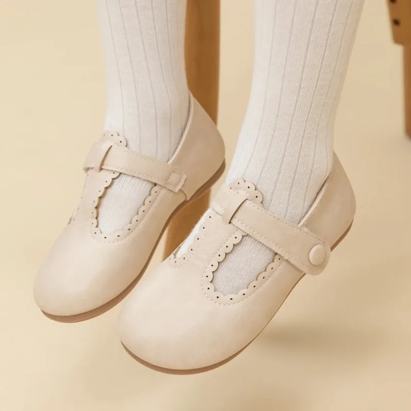 Picture 6: New Girl  Dress Shoes Ballet Flats for Kids Girl Party School Shoes Flower side Princess Shoes  for girls Mary Jane