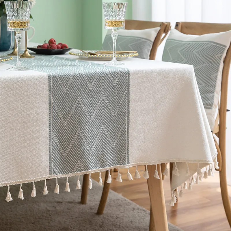 Tablecloth light luxury high sense simple modern fabric dining table cloth Nordic rectangular living room coffee table