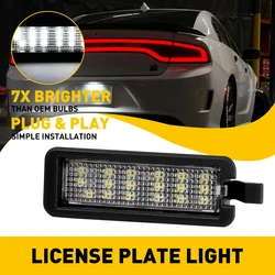 AUXITO 12V LED License Plate Light For Dodge Charger Challenger 2015 2016 2017 2018 2019 2020 2021 2022 Car Lamp Accessories