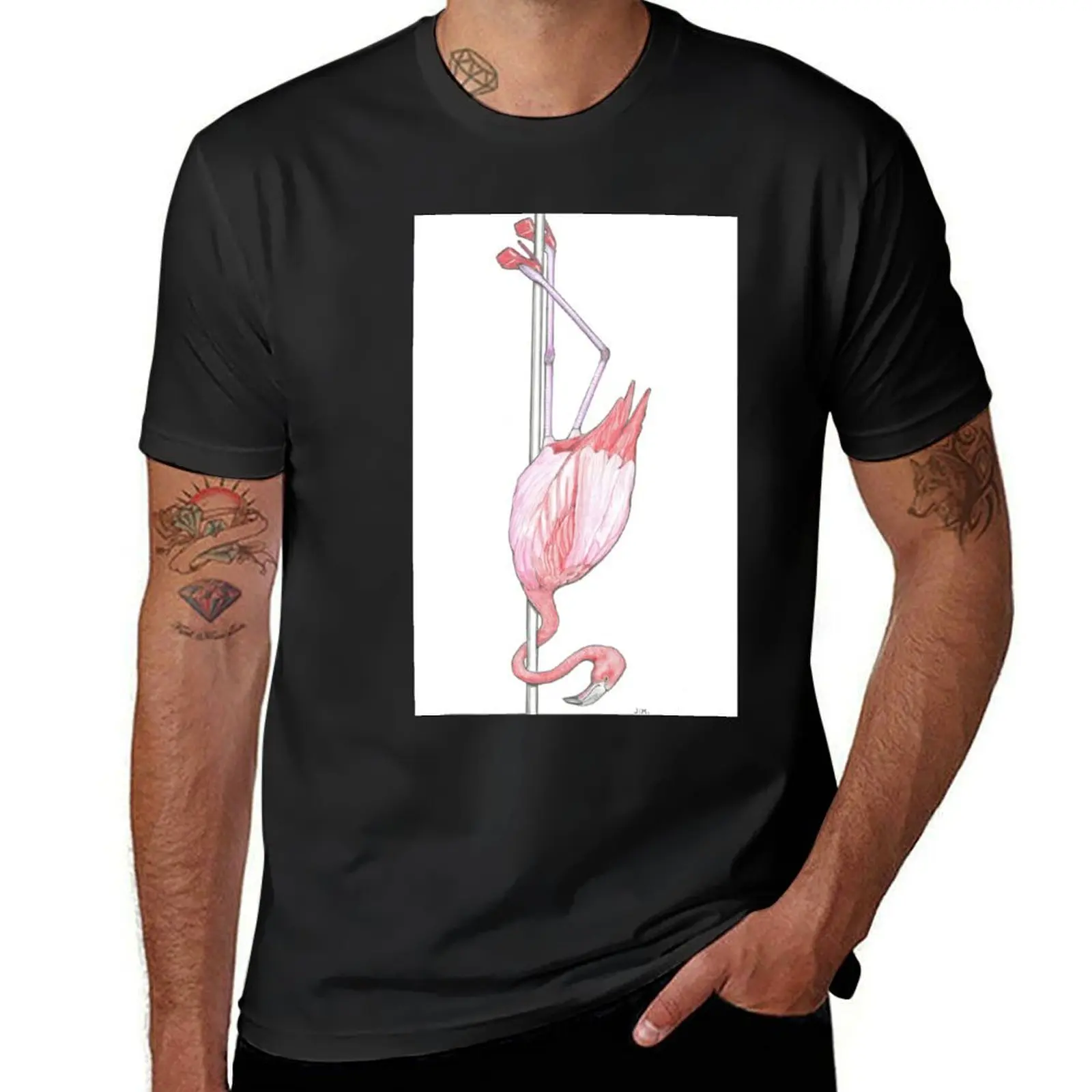 Flamingo in Flamingo Heels T-Shirt customs plus sizes t shirts for men graphic