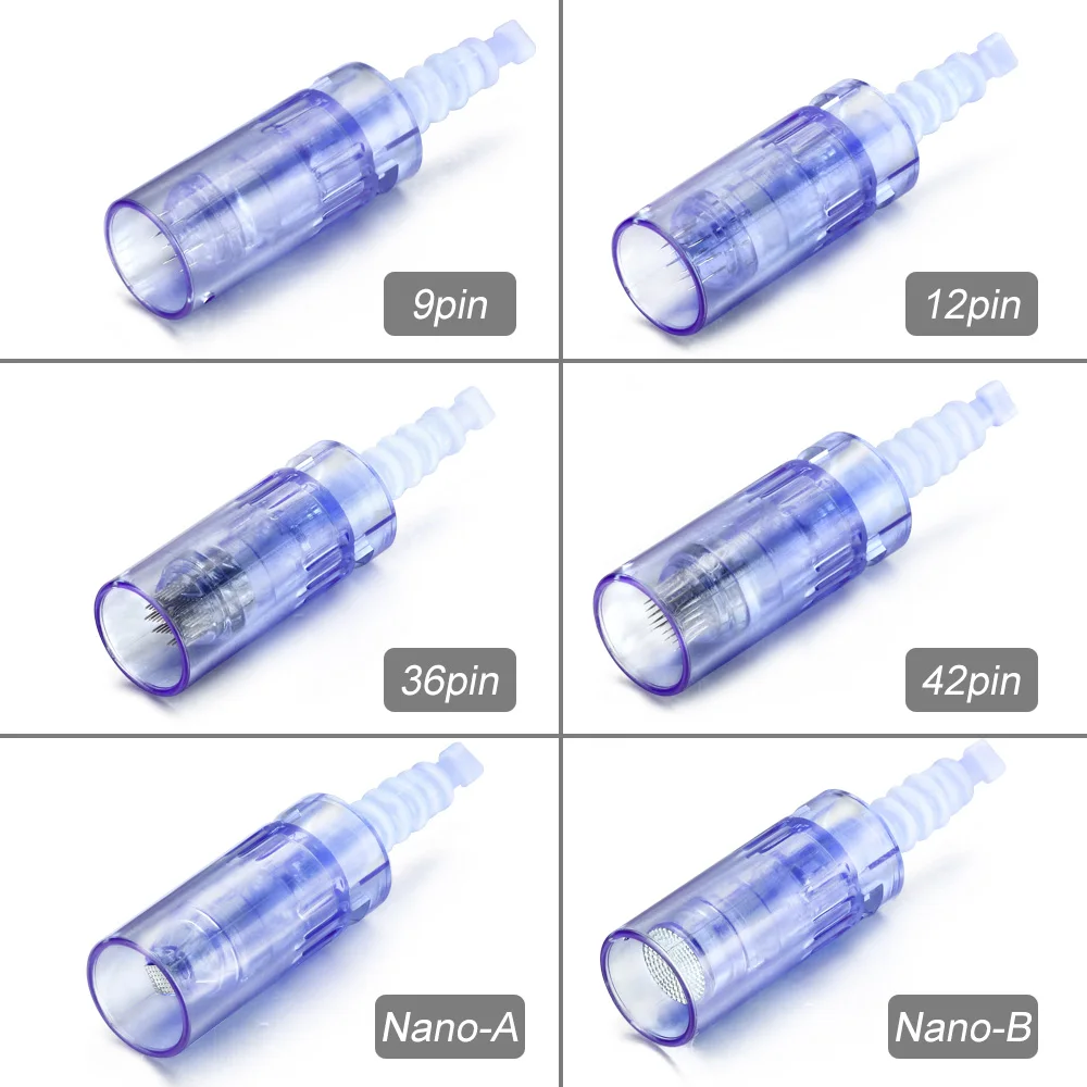 10pcs 50pcs Ultima Dr Pen A1 Replacement Needle Cartridge Bayonet For Dermapen A1-W Microneedling Pen Tattoo Tips