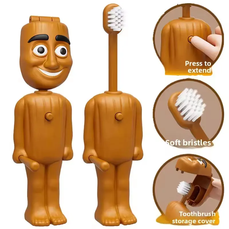 Italian Brainrot Children's Toothbrush Tung Tung Tung Sahur Anime Soft Nylon Bristle Toothbrush Travel Funny Teeth Brush Toy