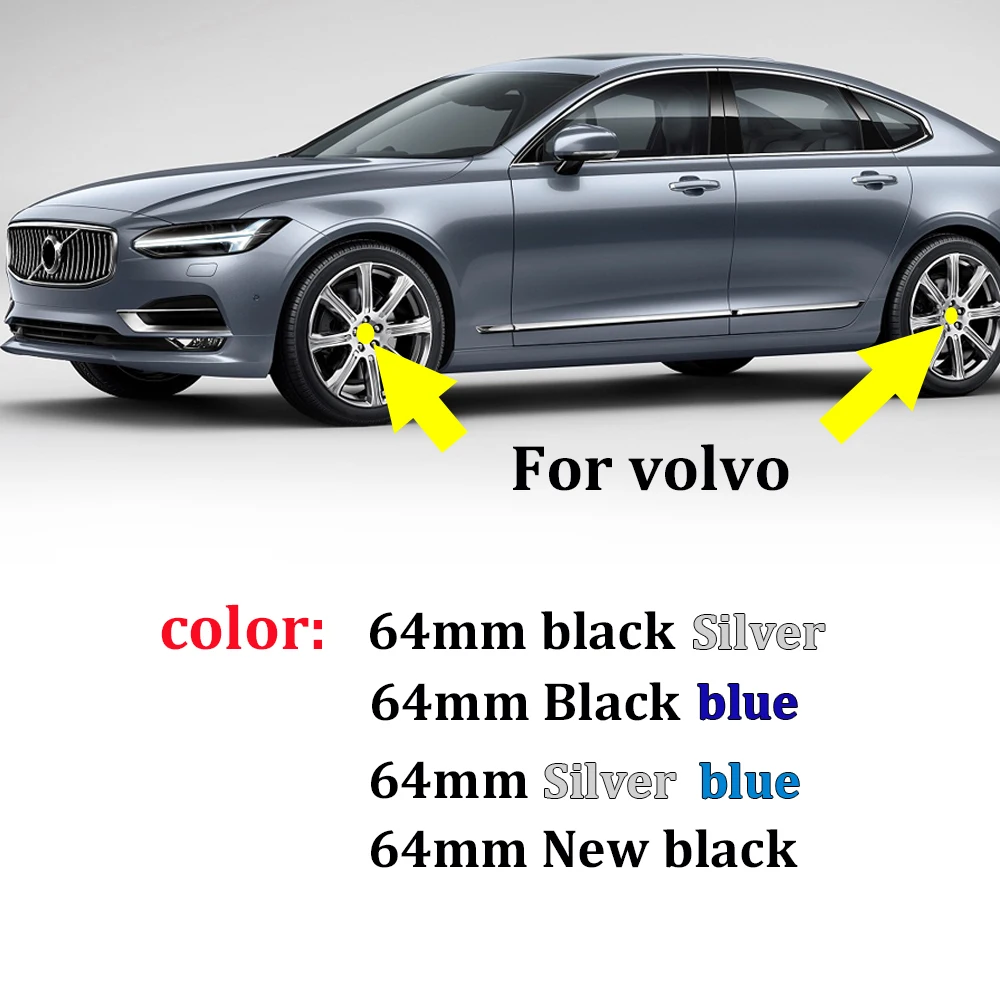 20pcs 64mm Car Wheel Center Caps Rim Hub Covers for Volvo XC90 XC70 XC60 V40 V50 V60 S50 S60 S70 S90 3546923 Accessories