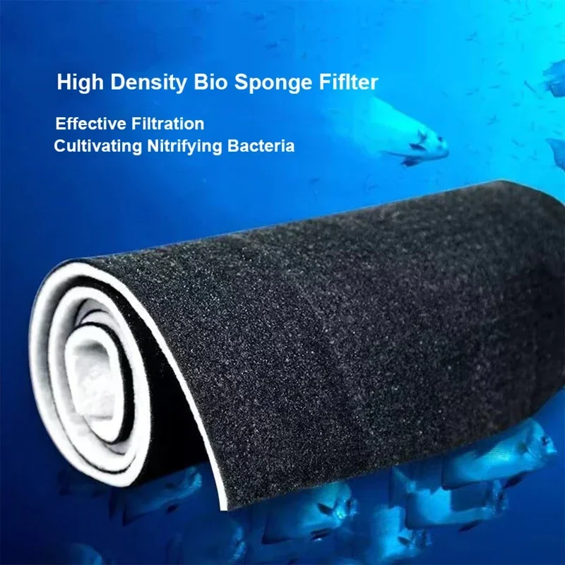 1cm Thick Double Layer Aquarium Sponge Filter Biochemical Filter Cotton Sponge for Aquarium Fish Tank Bio Cotton Foam Skimmer