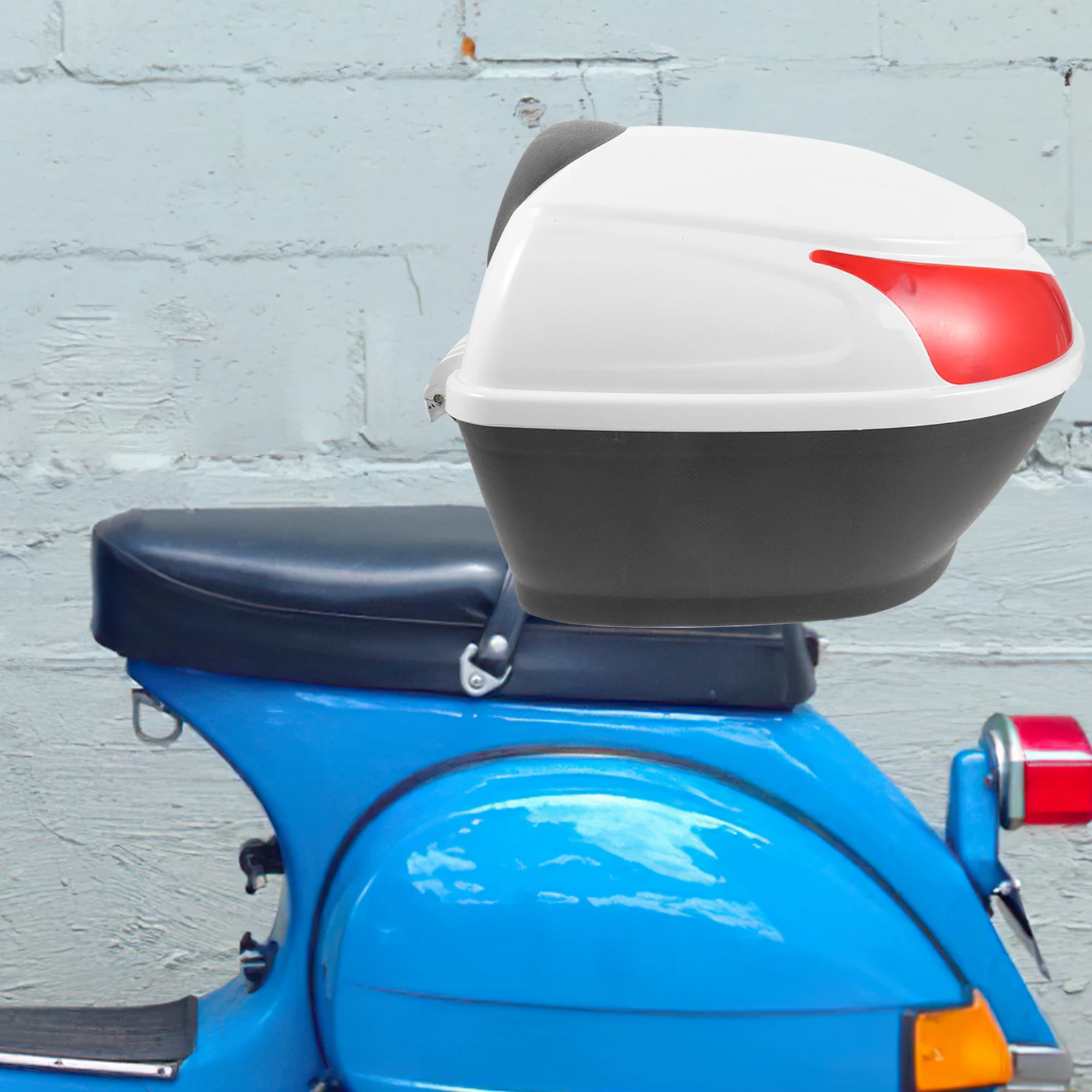 Caja trasera de plástico para motocicleta, estuche de almacenamiento resistente al desgaste, soporte para asiento trasero de herramientas, bolsa pequeña para motocicleta, 1 Juego