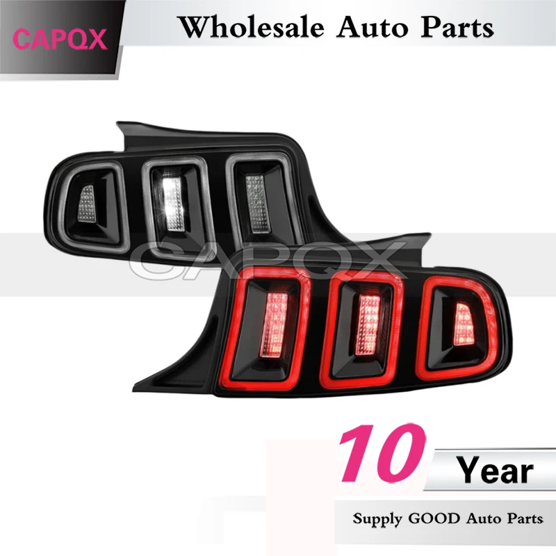 

CAPQX 1pair Rear Bumper Taillight For Ford Mustang 2010-2014 Tail Light Taillamp Rear Brake Lamp Stop Light