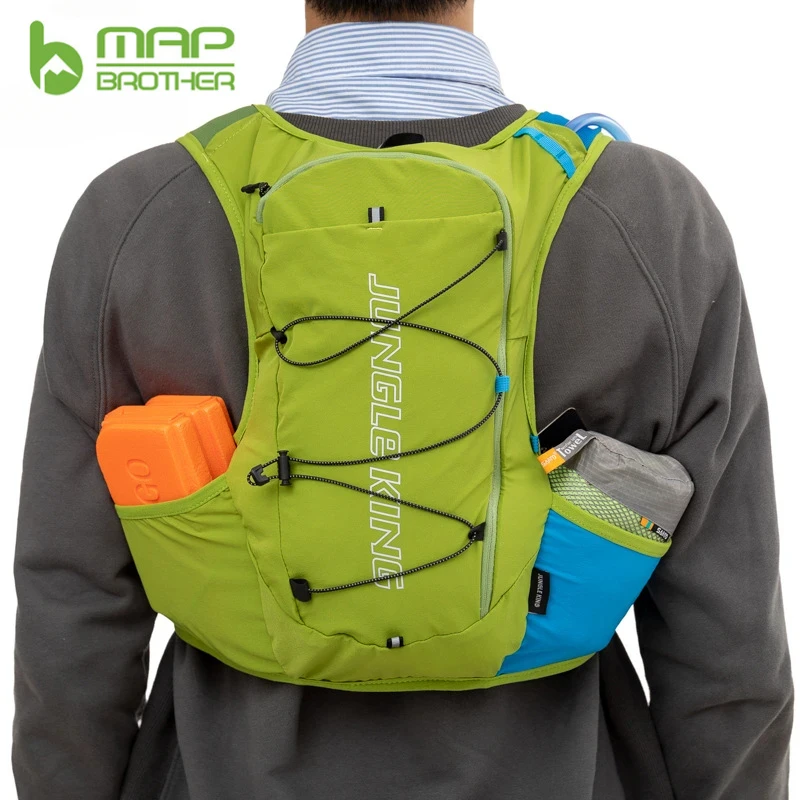 MAP BROTHER 15L Trail Running Backpack Lightweight Hydration Pack Outdoor Sports Rucksack for Ultra Trail Run Cycling Hiking Bag