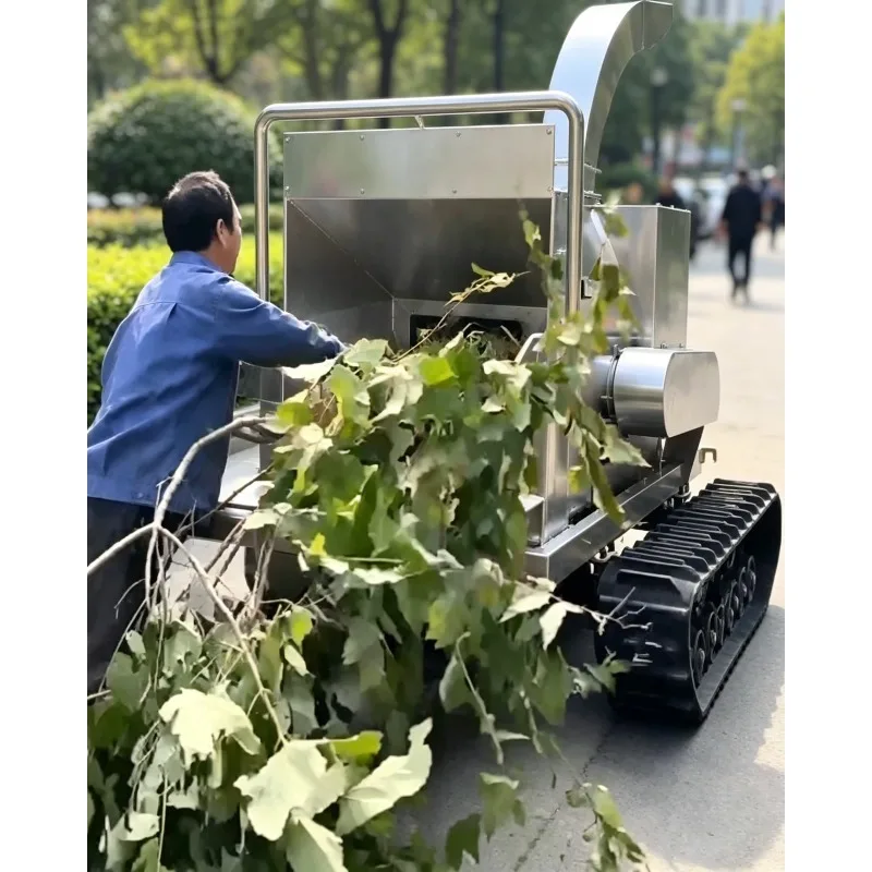 CE Certificate Crawler Mobile Wood Crusher High Performance Electric Wood Chippers Shredders  industrial wood crusher supplier