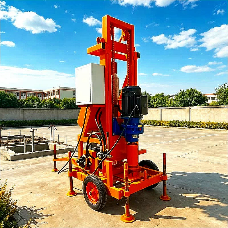 Multi Purpose Water Well Drilling Rig Portable Borehole Machine Farm Irrigation Rural Garden Home Water 130m Depth Compact Tool