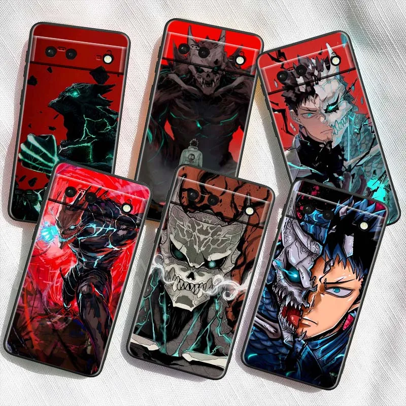 

Anime K-Kaiju No. 8 Cool Phone Case For Google Pixel 9a 9 8A 8 7 7A 6 6A Pro XL 2024 5G Black Soft TPU Silicone Cover