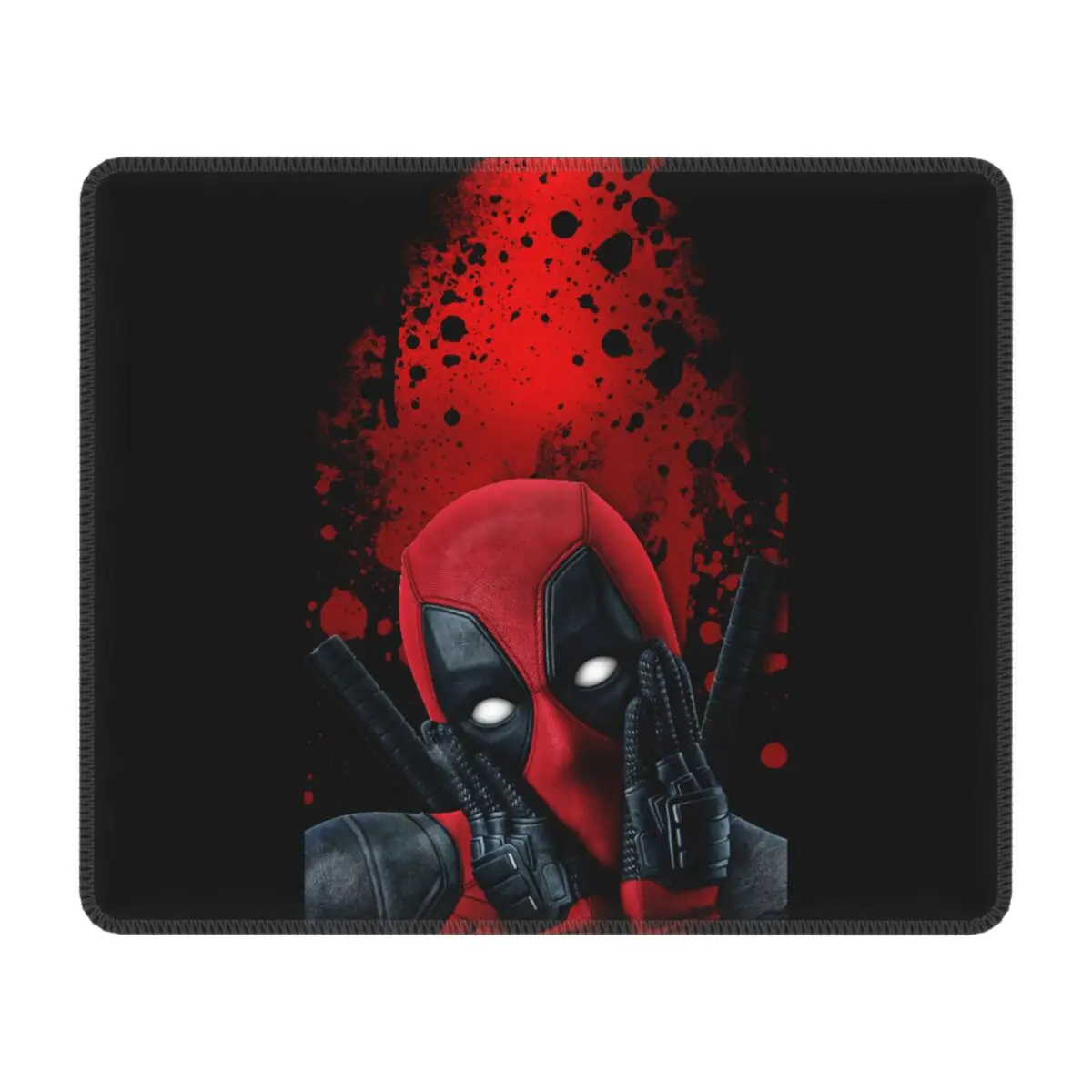 Custom Funny Deadpool Mouse Pad Non-Slip Rubber Mousepad with Durable Stitched Edges for Gaming Computer PC Mouse Mat