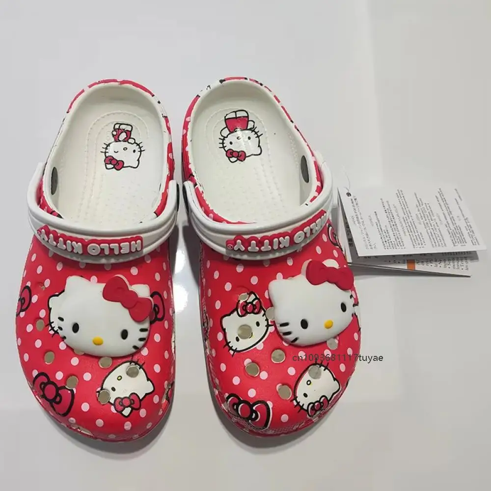 

Hello Kitty Co Branded Kt Hello Kitty Eva Cave Shoes Slippers Summer Casual Red Comfortable Stepping On Shit Feeling Beach Shoes