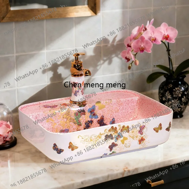 Art Desk Single Basin Platform Washbasin Household Ceramic Balcony Washbasin Washbasin