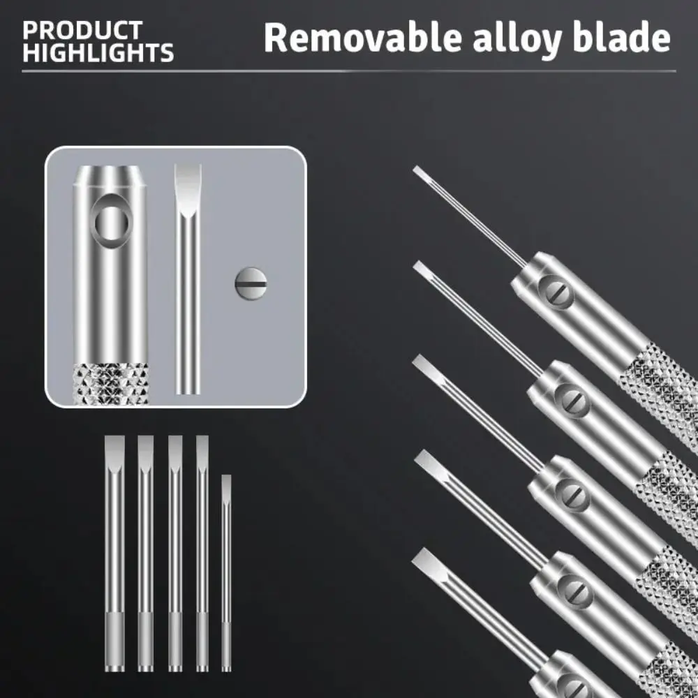 Aluminium Stainless Steel Watchmakers Screwdrivers Flathead Detachable Flathead Screwdriver Durable Anti-slip