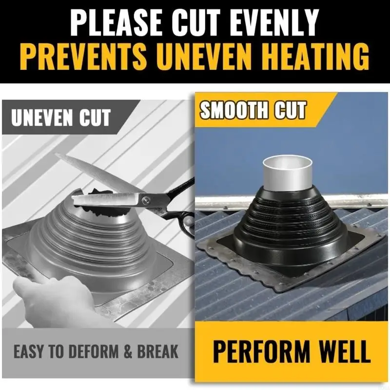 Strong Silicone Roof Ventilation Sleeve Roof Vent Flashing Roofs Ventilation Boot for Sealing Performances 