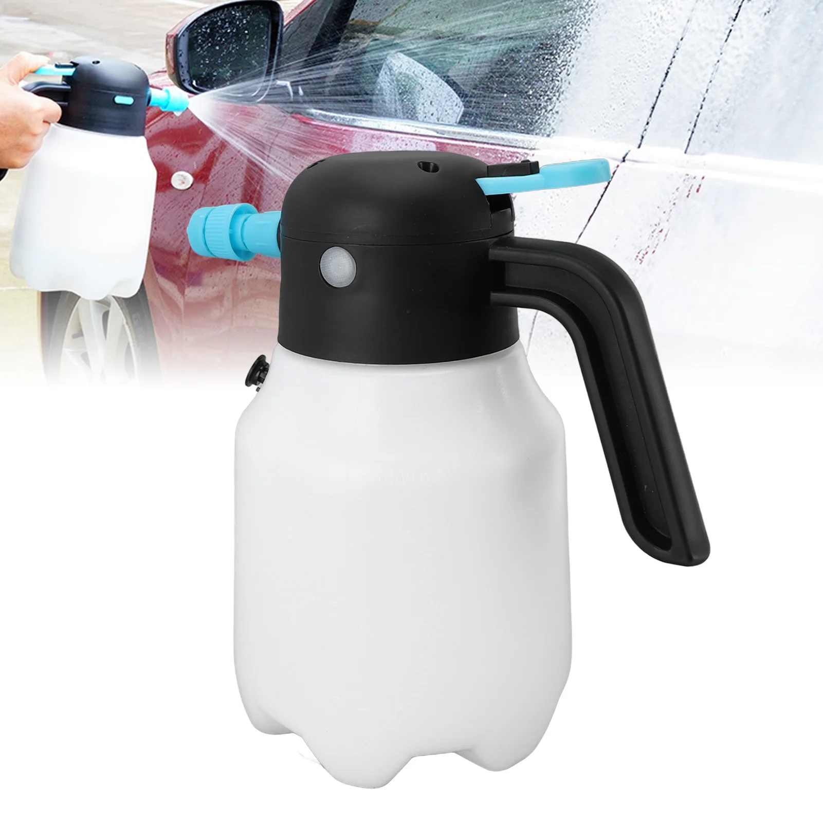 Foam Sprayer 2000mAh 1.8L Cordless Pressurized PP Electric Foam Spray Bottle for Car Washing Garden