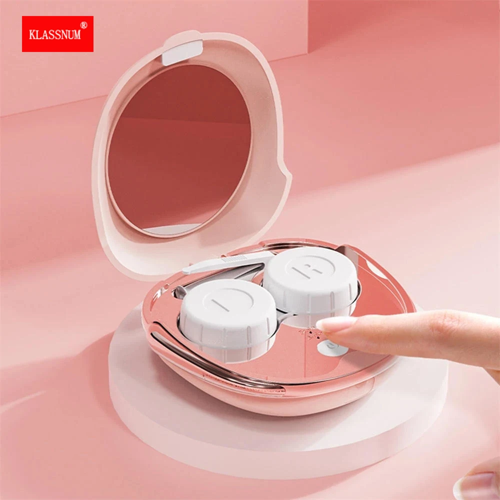 Contact Lens Cleaner Machine Portable High Frequency Vibration Timing Rechargeable Cleaner Contact Lens Container Remover Tool