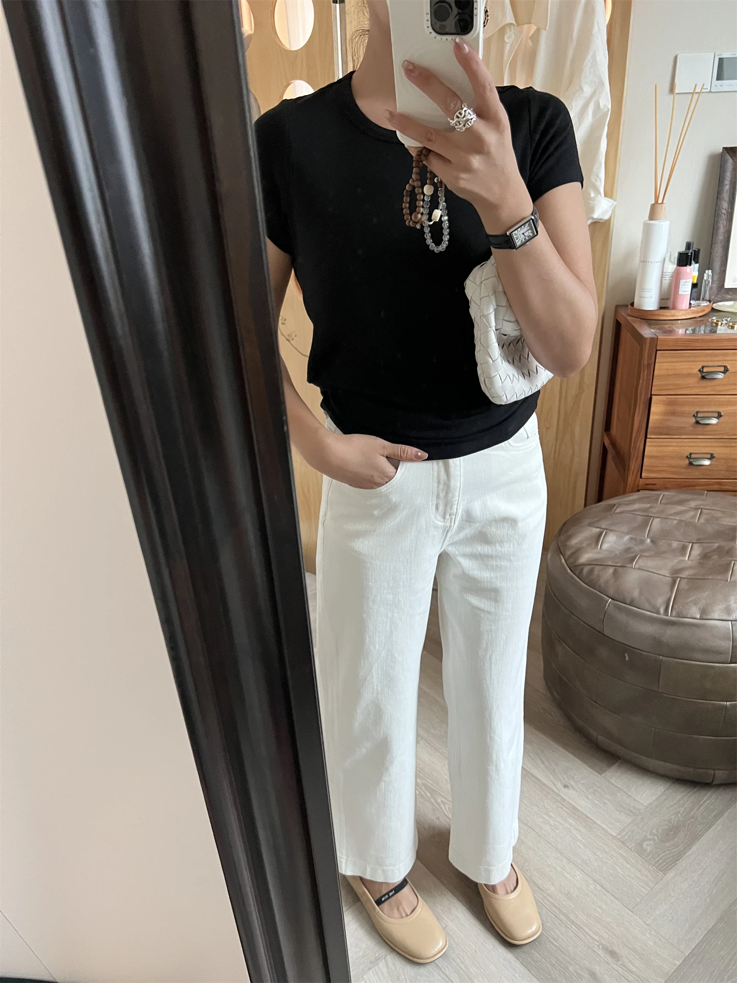 

Футболка Slim Fit с круглым вырезом и коротким рукавом, бело-серая, высококачественная, летняя новинка, женская, повседневный стиль, смесь хлопка и полиэстера