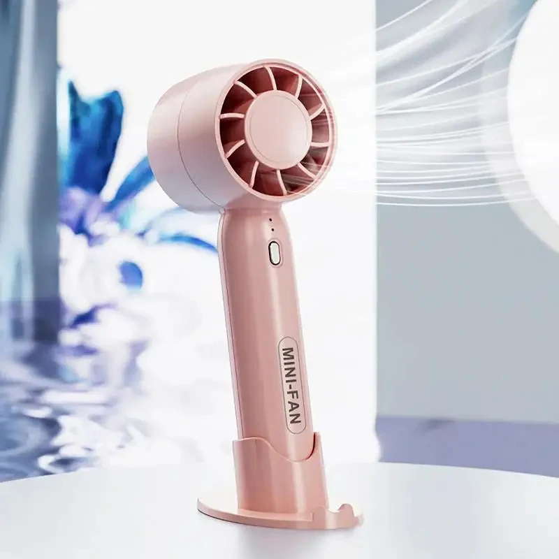 Handheld Fan USB Rechargeable Desk Fan Strong Wind Mini Cooling Fan Quiet Small Air Cooler Suitable for Indoor and Outdoor