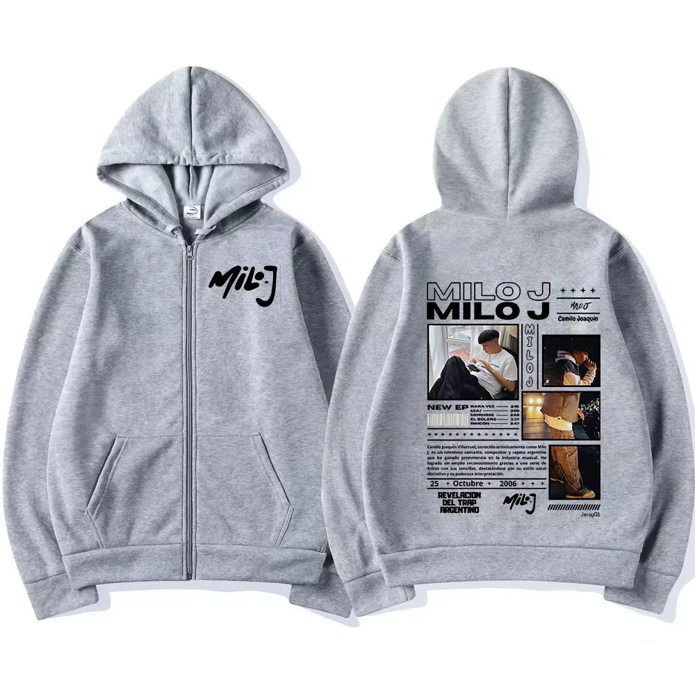مغني الراب ميلو J 111 ألبوم ميرش سستة هوديس الرجال النساء الملابس خمر الهيب هوب زمم قمصان سويت شيرت بقلنسوة سترات فضفاضة غير رسمية