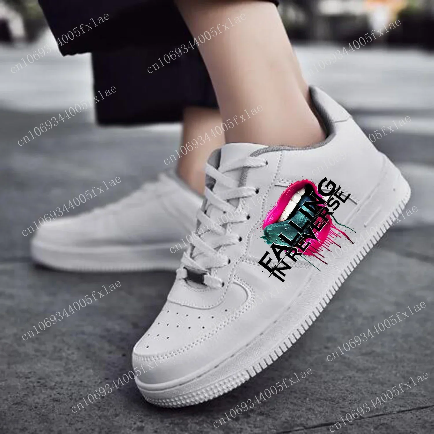 Falling In Reverse AF Basketball Mens Womens Sports Running High Quality Flats Force Sneakers Lace Up Mesh Customized Made Shoe