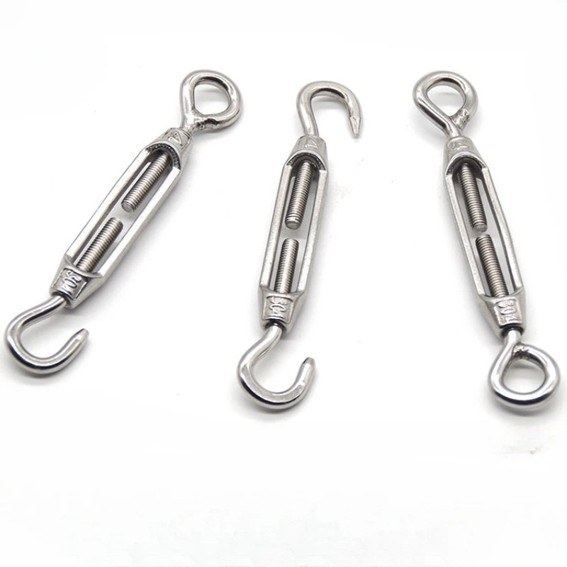 1pc OC/OO/CC Type Bolt Hook M4-8 Stainless Steel Chain Rigging Hooks Eye Turnbuckle Wire Rope Tension Device Flower Basket Bolts